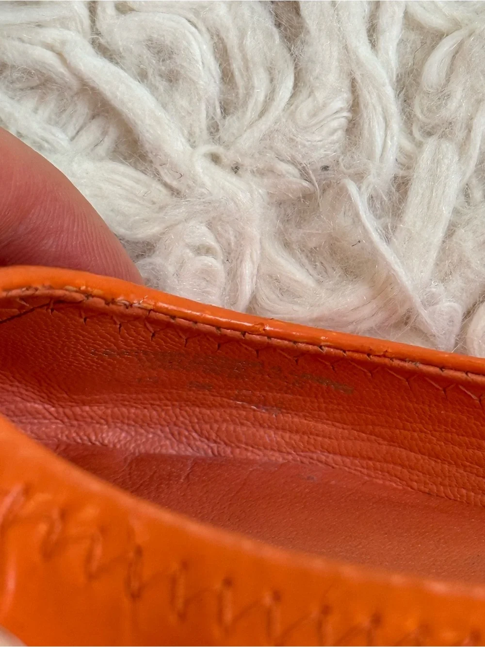 Tory Burch Reva Orange Leather Ballet Flats Size 8